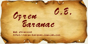 Ozren Baranac vizit kartica